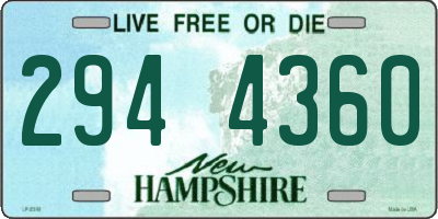 NH license plate 2944360