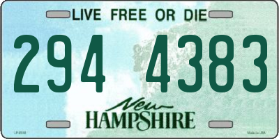 NH license plate 2944383