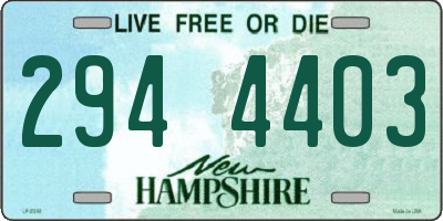 NH license plate 2944403