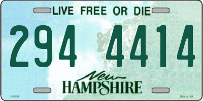 NH license plate 2944414