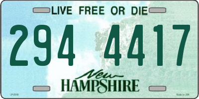 NH license plate 2944417