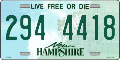 NH license plate 2944418