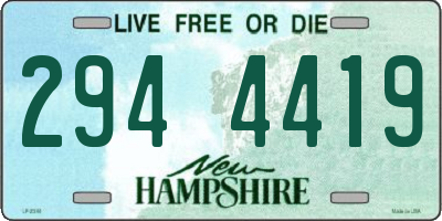 NH license plate 2944419