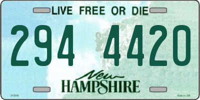 NH license plate 2944420