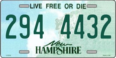 NH license plate 2944432