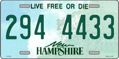 NH license plate 2944433