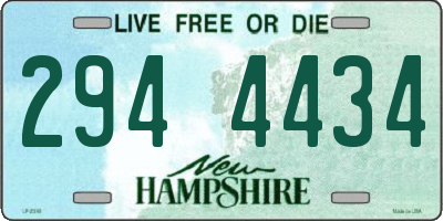 NH license plate 2944434