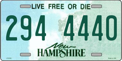 NH license plate 2944440