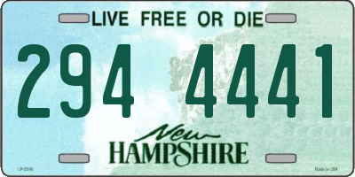NH license plate 2944441