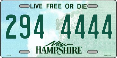 NH license plate 2944444