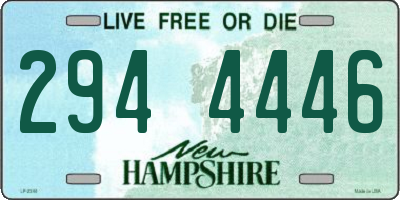 NH license plate 2944446