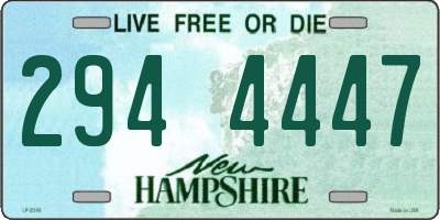 NH license plate 2944447