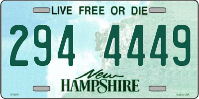 NH license plate 2944449