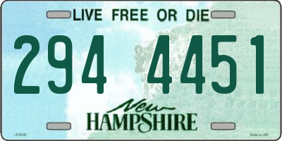 NH license plate 2944451