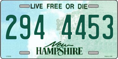 NH license plate 2944453