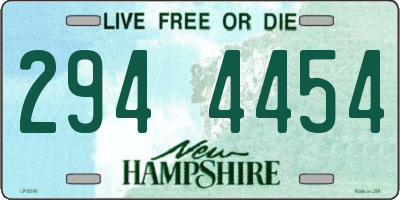 NH license plate 2944454