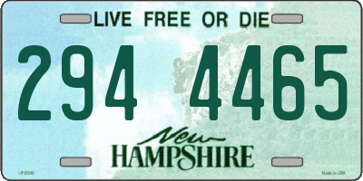 NH license plate 2944465