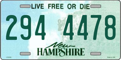 NH license plate 2944478