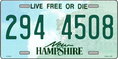 NH license plate 2944508