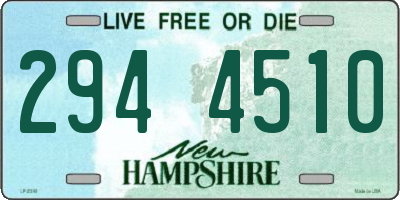 NH license plate 2944510