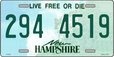 NH license plate 2944519