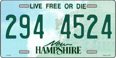 NH license plate 2944524