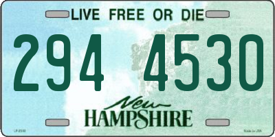 NH license plate 2944530