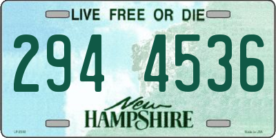 NH license plate 2944536