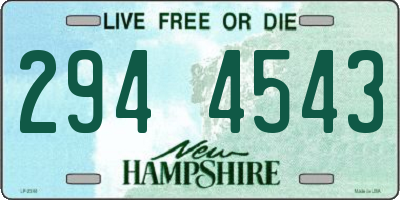 NH license plate 2944543