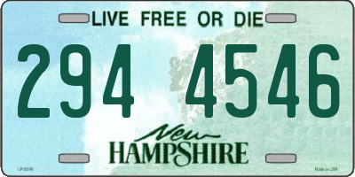 NH license plate 2944546