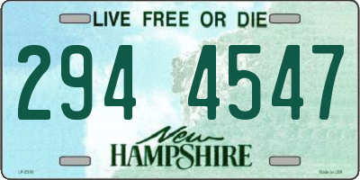 NH license plate 2944547