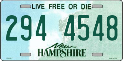 NH license plate 2944548