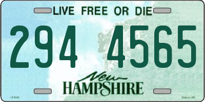 NH license plate 2944565