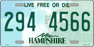 NH license plate 2944566