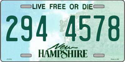 NH license plate 2944578