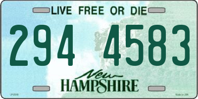 NH license plate 2944583