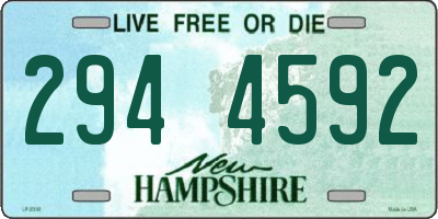 NH license plate 2944592