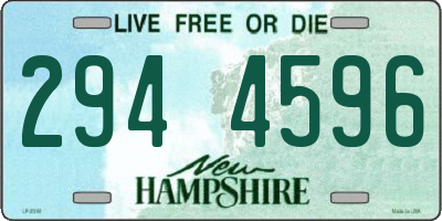 NH license plate 2944596