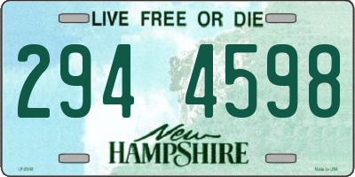 NH license plate 2944598