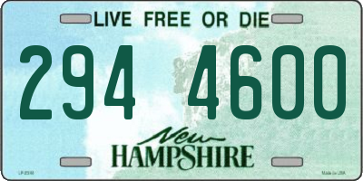 NH license plate 2944600