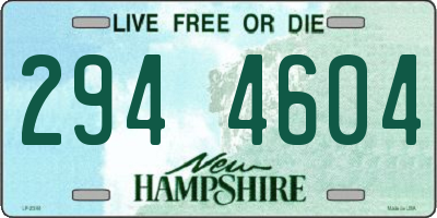 NH license plate 2944604