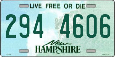 NH license plate 2944606