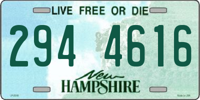 NH license plate 2944616