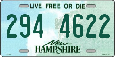NH license plate 2944622