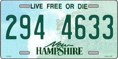 NH license plate 2944633