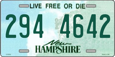 NH license plate 2944642