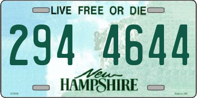 NH license plate 2944644