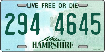 NH license plate 2944645