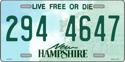 NH license plate 2944647