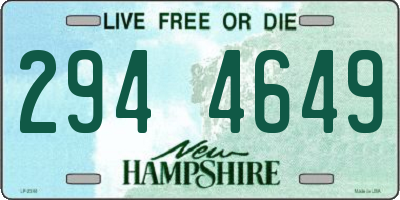 NH license plate 2944649